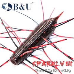 B&U Fishing Soft Baits Swimbait Soft Plastic Lure for Ned Rig Plastic Lures Bass Stick Swimbait Crawfish Lures