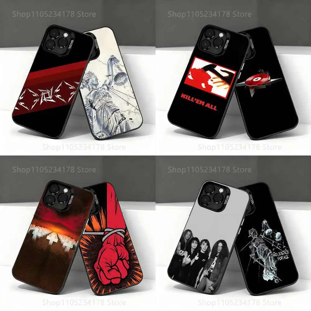 

M-metallica Heavy metal band Phone Case For iPhone 17,16,15,14,13,12,11,Pro,XS,Max,Plus,Mini,SE4,E Black Matte Shockproof Cover