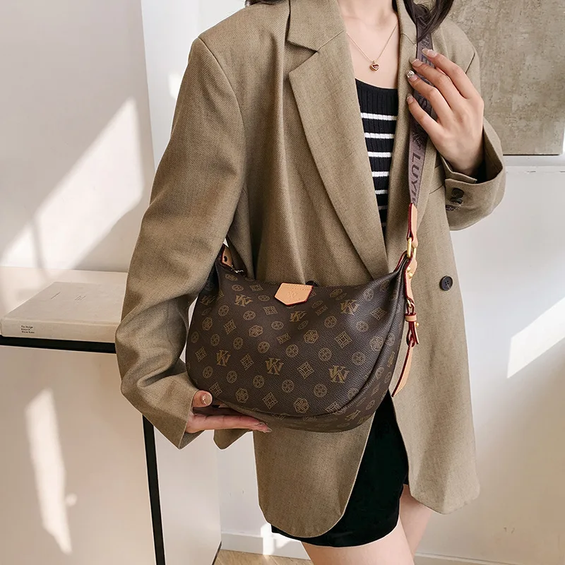 حقيبة كروس على الطراز الفرنسي الجديد لعام 2025 - محفظة ذات سعة كبيرة، حقيبة كتف كلاسيكية خفيفة الوزن بنمط مبطن