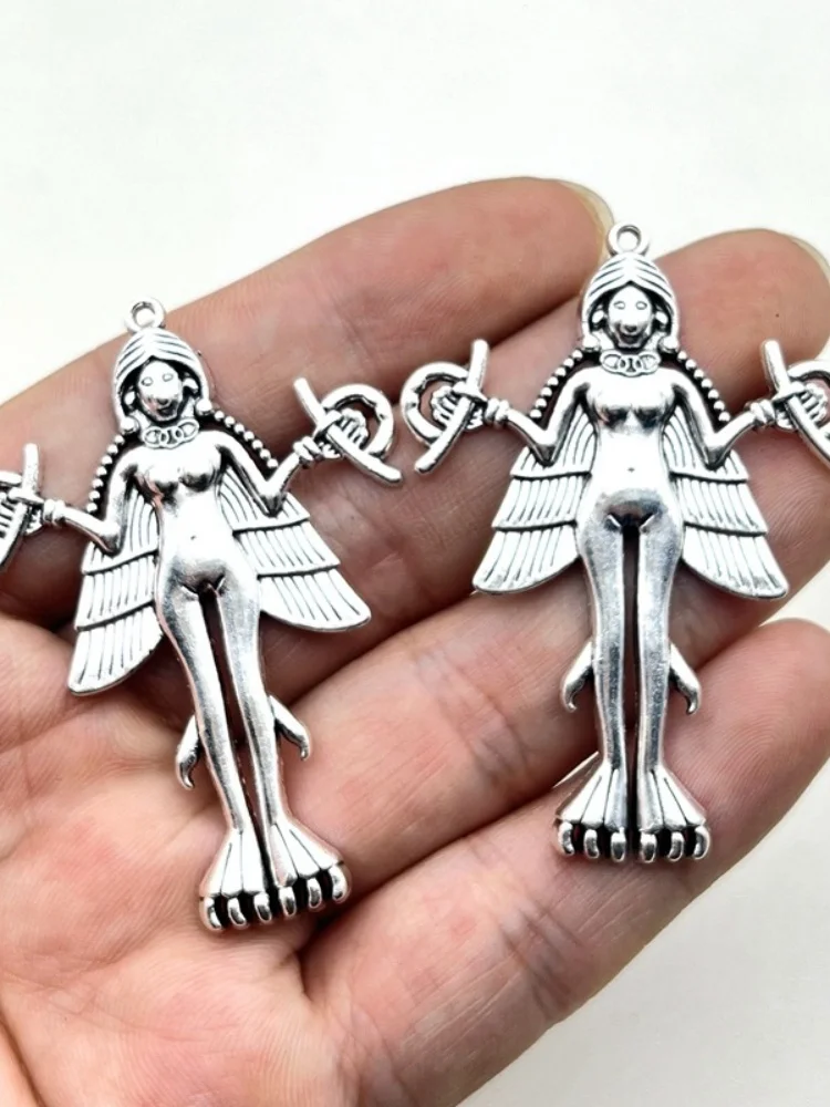 10pcs Lilith Goddess Feminist Icon Charm Pendant Tarot Wicca Witchcraft Silver Color Retro Gothic Jewelry DIY Making Handmade