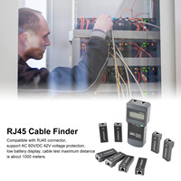 Cable Checker F‑8108‑M LCD Display Network Cable Length Tester Cable Wire Fault Finder with 8 Remote Units RJ45 Cable Finder