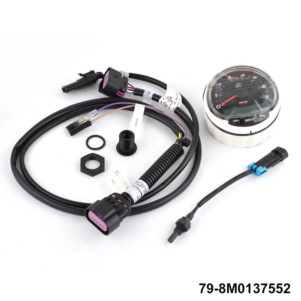 8M0137552 Tach Kit 7K Black for Mercury Quicksilver Tachometer Smart Odometer 79-8M0137552