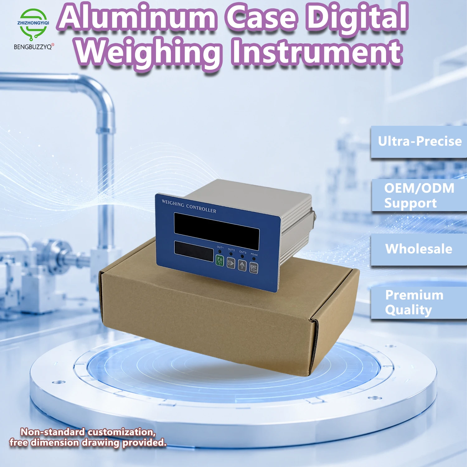 High Accuracy Digital Load Cell Indicator, RS485 Modbus, LED and TFT Screen, Analog Voltage & Current Output, Multi-Relay Alarm