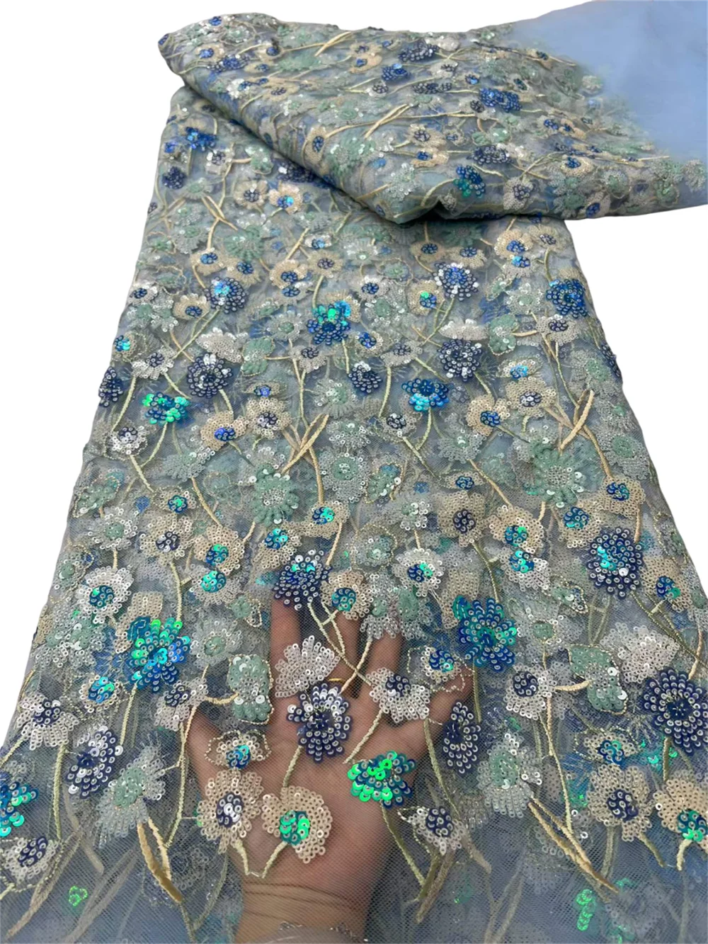 

Африканское разноцветное кружево с пайетками, нигерийская французская сетчатая ткань для шитья, высококачественные свадебные и праздничные платья 2026 года