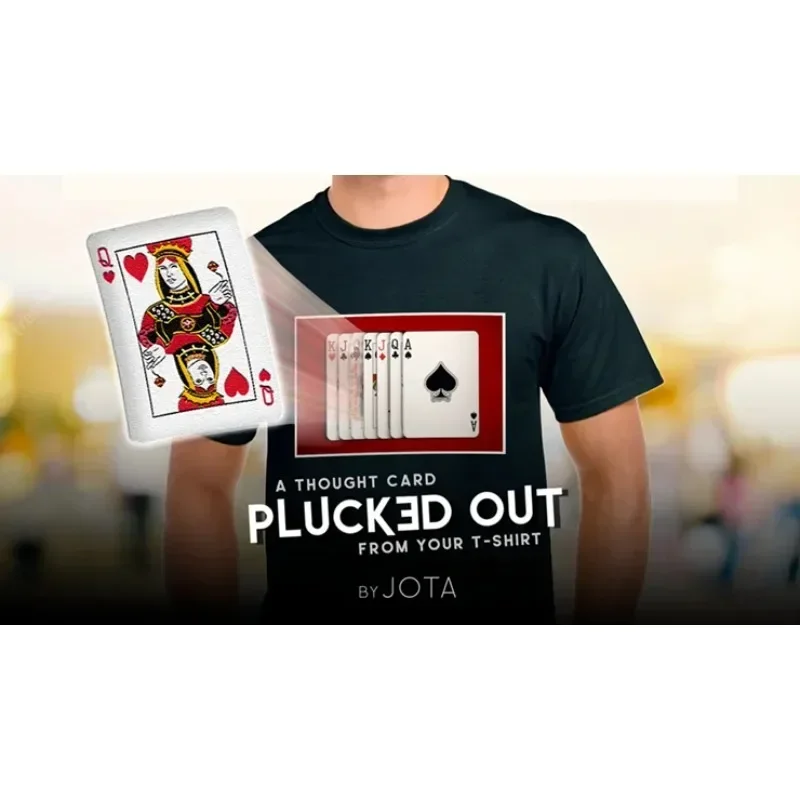 PLUCKED OUT (Gimmick and Instructions) by JOTA Magic Tricks The Chosen Card Plucked Out Close up Illusions Mentalism Props Funny