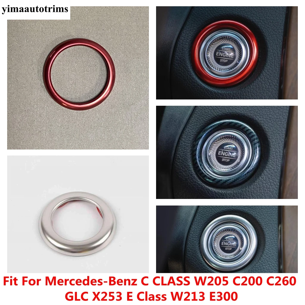 

Start Stop Engine Push Button Ring Cover Trim Accessories For Mercedes-Benz C CLASS W205 C200 C260 GLC X253 E Class W213 E300