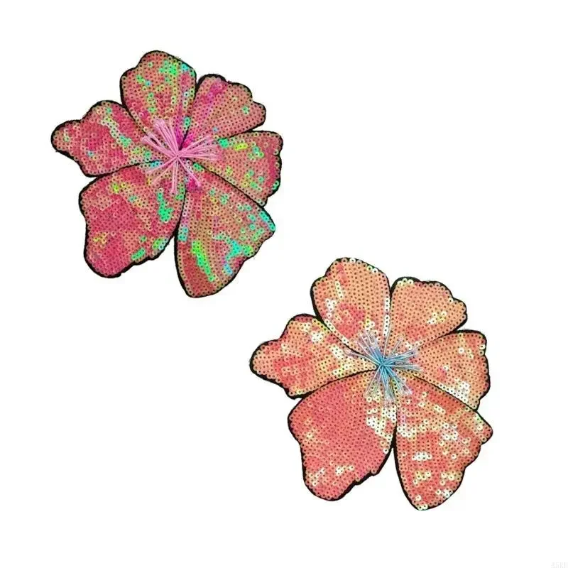 Appliques à fleurs brodées Patches à paillettes Supports couture pour personnaliser les vêtements à mode accessoires
