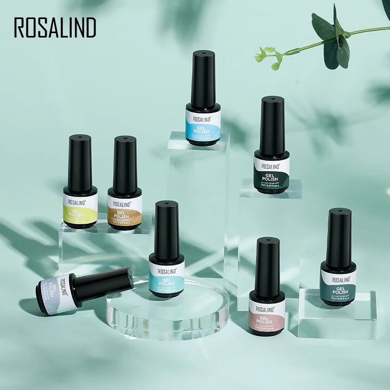 

ROSALIND Gel Nail Polish Base Top Coat Semi Permanent Hybrid Gel Varnishes for all Season Nail Supplies Diy Design