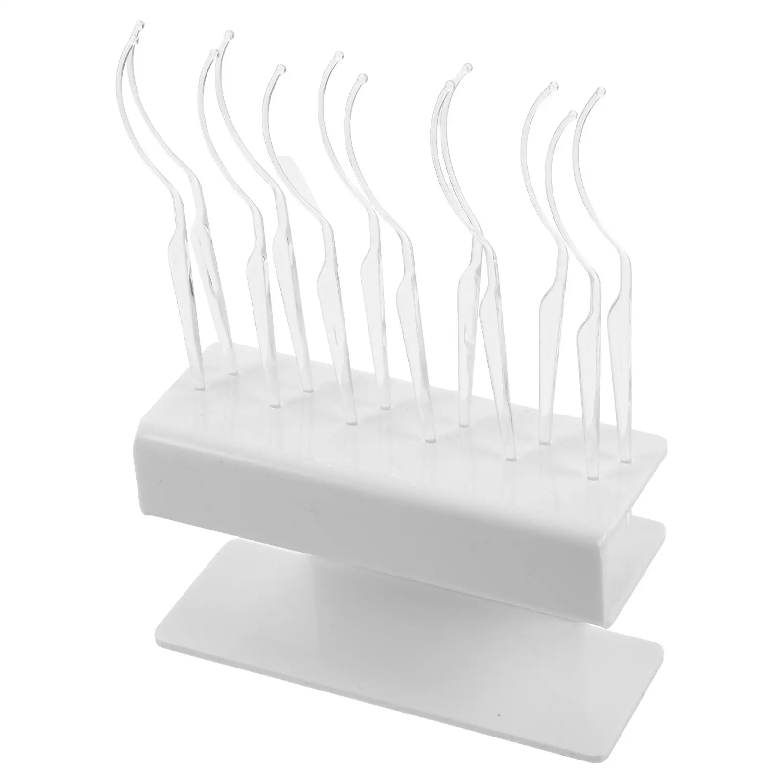 

12 Tools White Stand False Eyelash Display Lash Storage Rack Beauty Salon Supplies Makeup Holder eyelashcurler