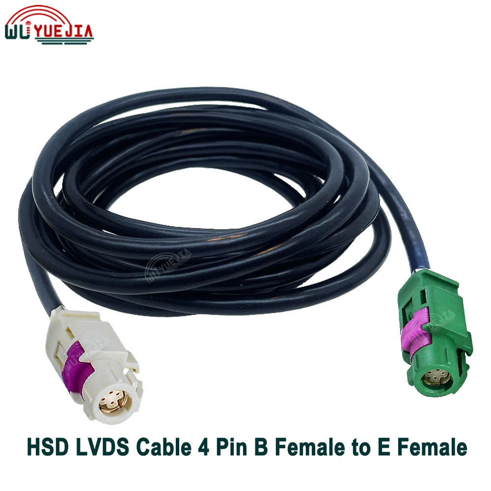 

White B to Green E Female Connector Cable High Speed Data HSD LVDS Cable 4 Core 535 Line Wire Harness For New Energy Vehicles