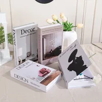 Minimalism Fake Books Decor Luxury Living Room Design Ornaments Coffee Table Interior Items Modern Books Box Home Decoration