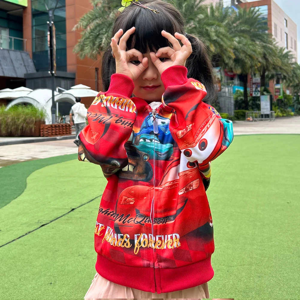 3-9Years New Cars Spring Autumn Children McQueen Costume girl Coats Jacket boys Hooded Coat Kids Outwear Clothing