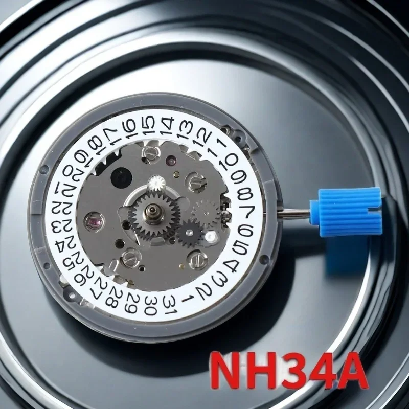 GMT NH34 Автоматический механический механизм, 24 камня, автоматическое механическое белое колесо с датой, высокоточный механизм, заводная головка с часами 3,0