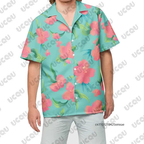 Camisa hawaiana de manga corta con solapa para hombre, camiseta informal hawaiana con estampado de cazadores de demonios de KPop, Abby Saja, novedad de 2026 Tops