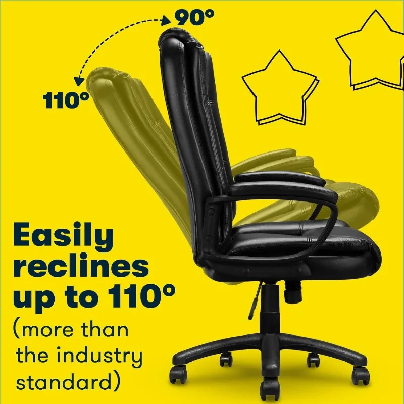 Home Office Chair, 400LBS Big and Tall Chair Heavy Duty Design, Ergonomic High Back Cushion Lumbar Back Support