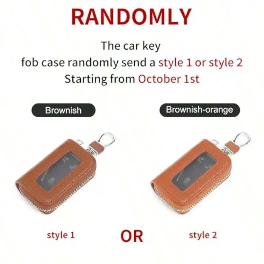 Univeral Car Key Fob Cae Leather Mart Remote Keychain Tec Holder