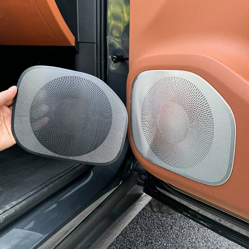 For Leapmotor C10 2024 2025 2026 Car Stainless Steel Door Speaker Decorative Metal Horn Net Grille Trim Sticker Accessories