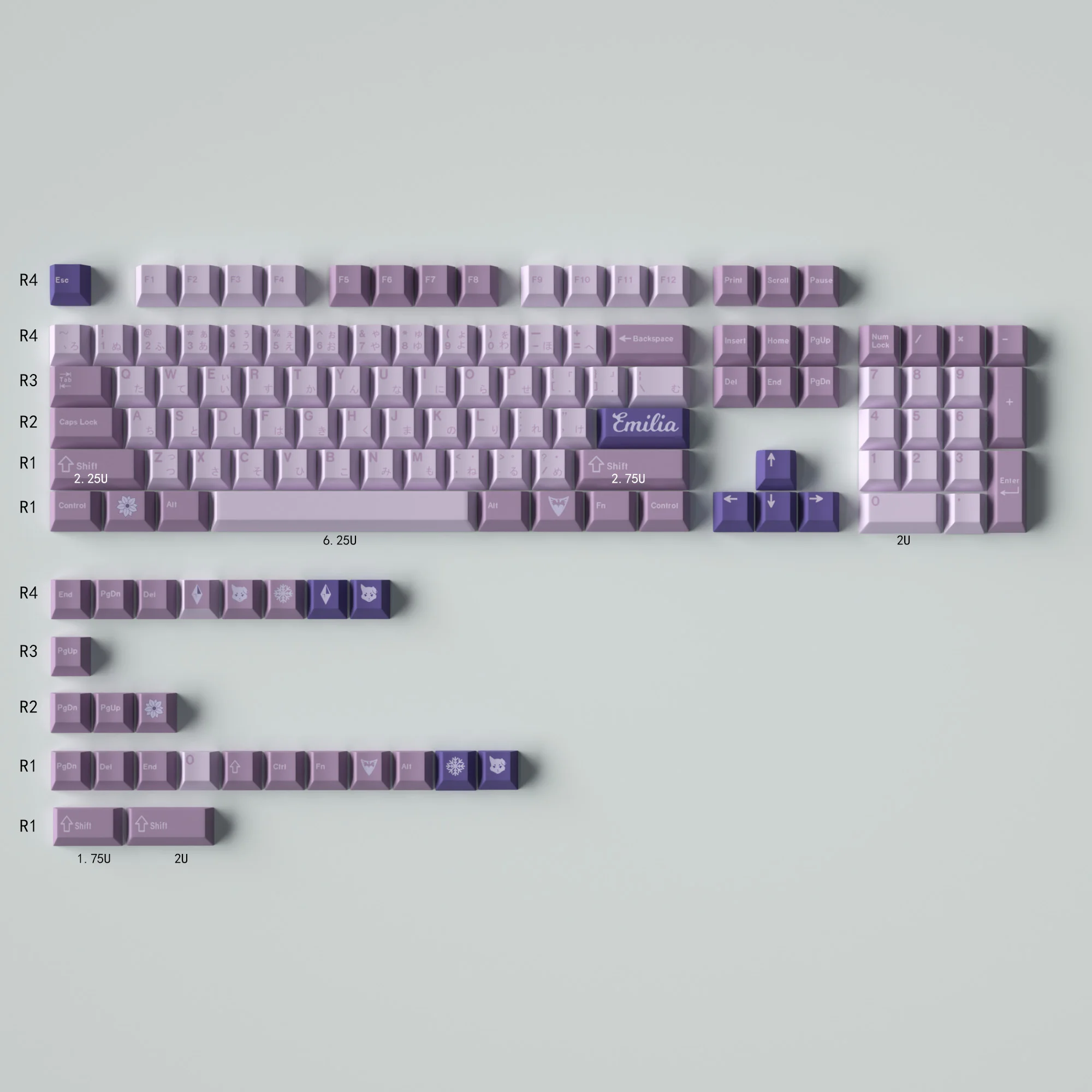 GMK Frost Witch keycap witch purple PBT sublimation complete set, original factory height 64/75/98, etc