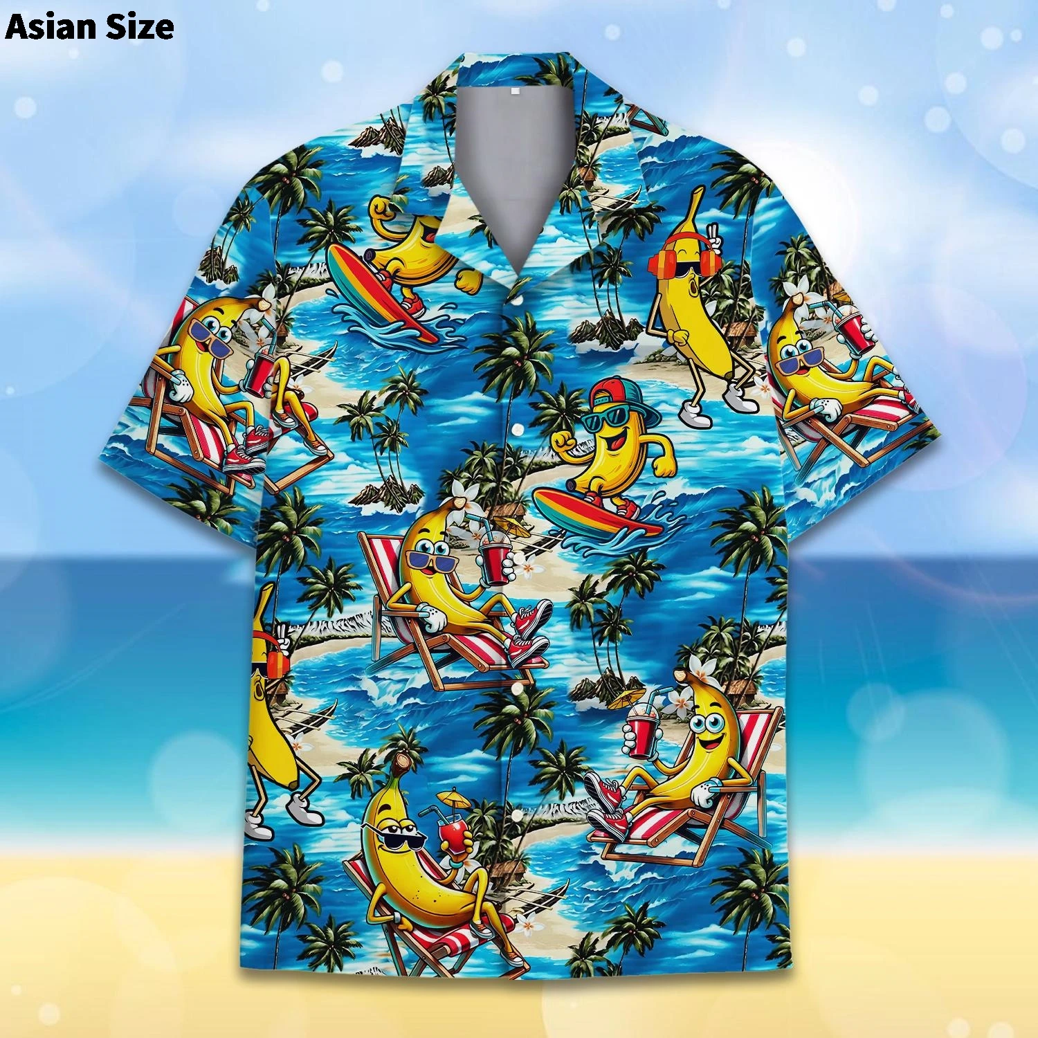 

2025 New Funny Banana Hip Hop Men Hawaiian Shirt 3d Print Novelty Trendy Beach Blouse For Men Women Summer Baseball Aloha Tops