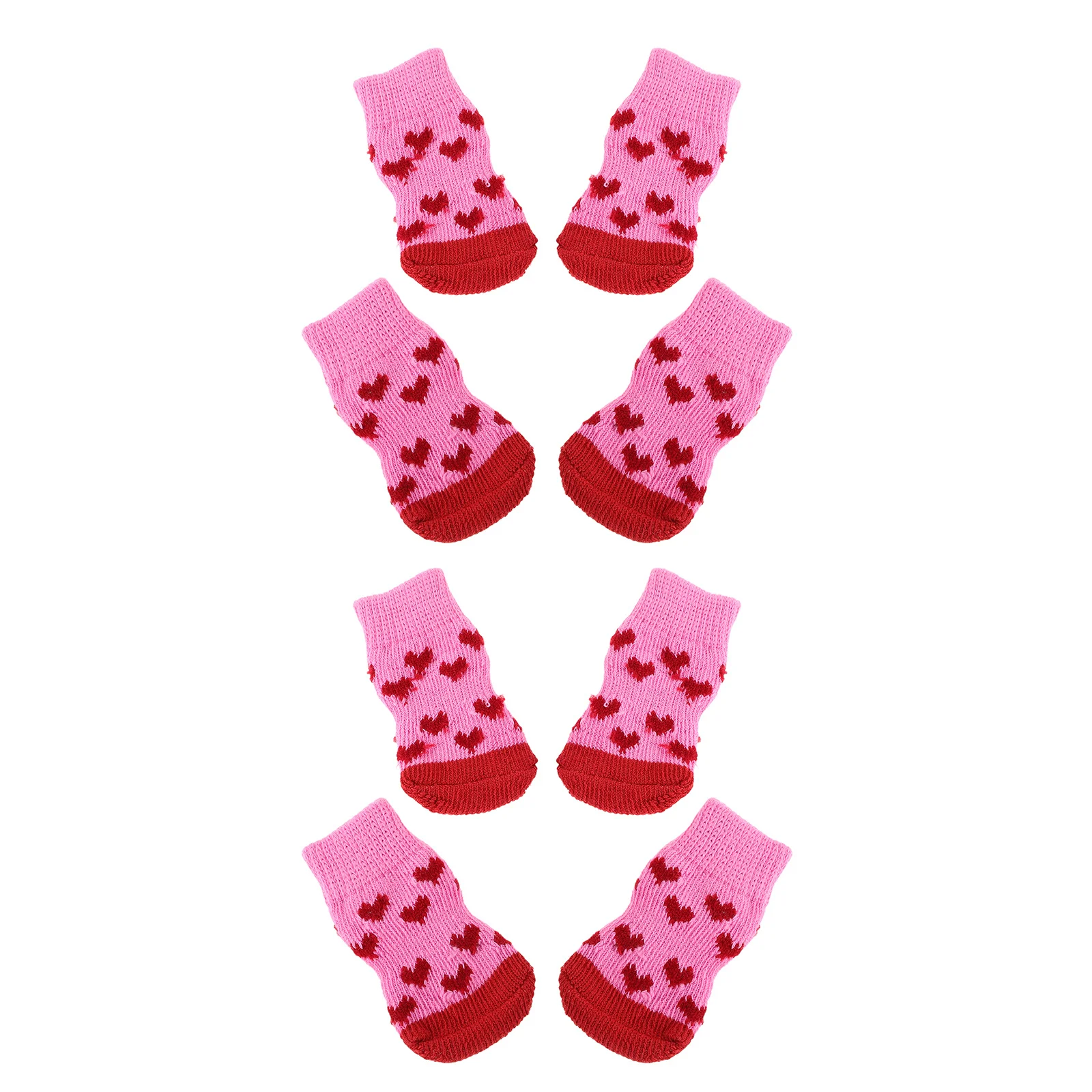 

8Pcs Anti Skid Dog Socks Breathable Indoor Outdoor Pet Boots Paw Protectors Non Slip Socks for Hardwood Floors Small Medium