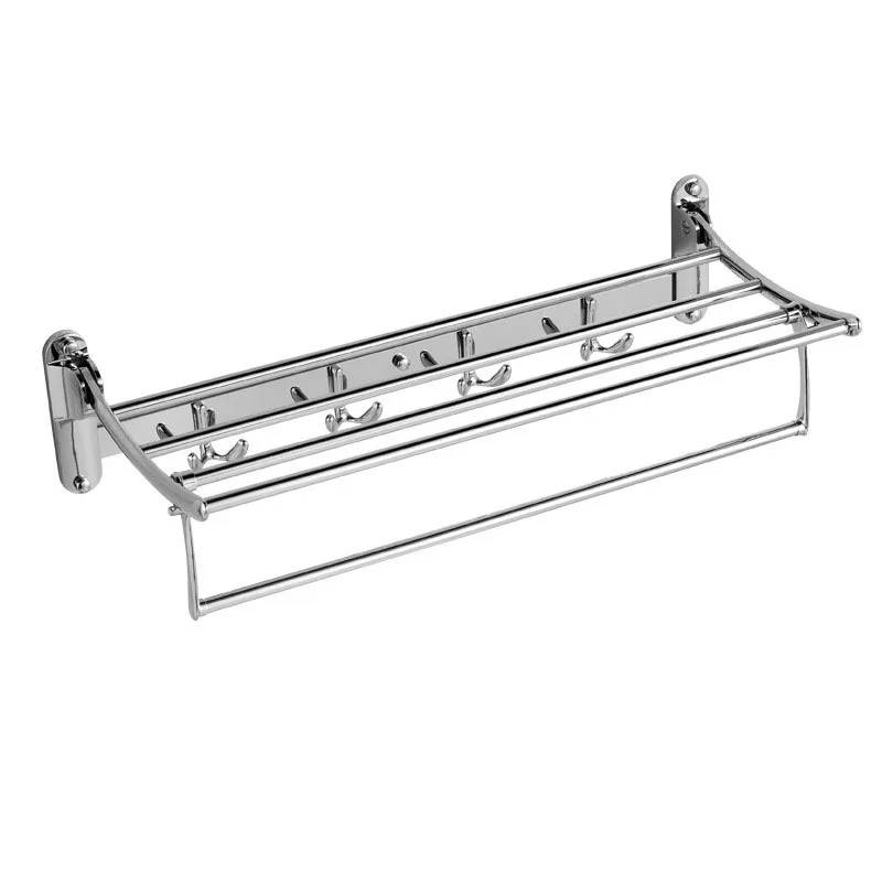 

Stainless Steel Folding Bath Towel Rack Bathroom Towel Rack Household Toilet Shelf Wall Mounted Pendant
