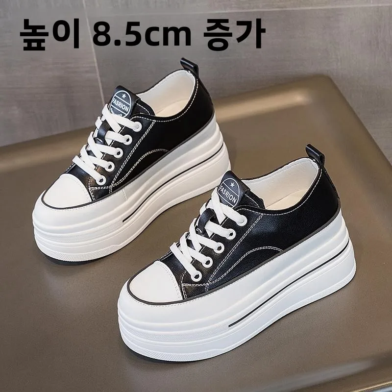 

Fashion Classic 8cm Height Platform Sneakers Summer New Small Casual Leather Shoes for Women Zapatos De Mujer Zapatos Casuales