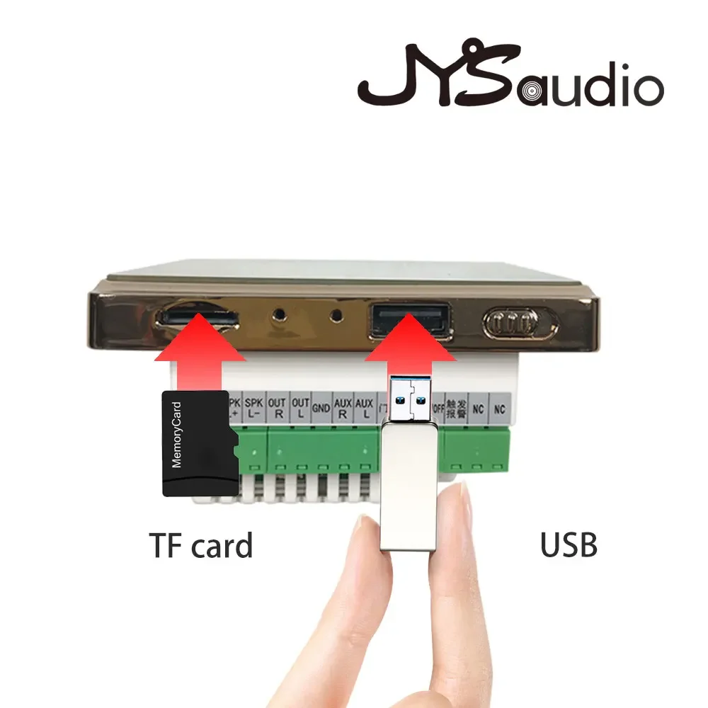 Class D In Wall Amplifier Audio Mini Wall Amp Bluetooth Background Music Panel BT Sound Audio System Support RS485 For Hotel