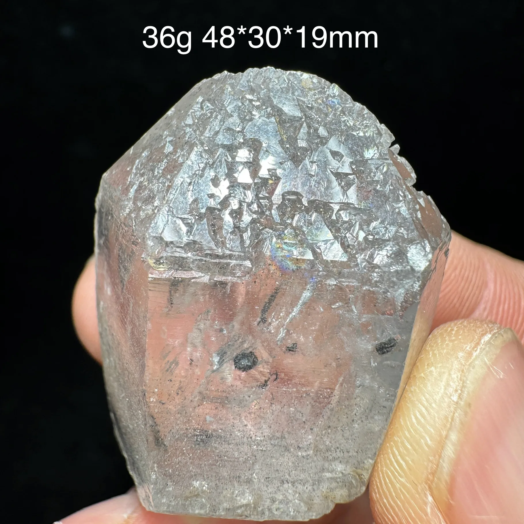 36g Natural Double Pointed Herkimer Diamond Clear Nirvana Crystal Mineral Water Flowing Graphite Bubble Stone video details