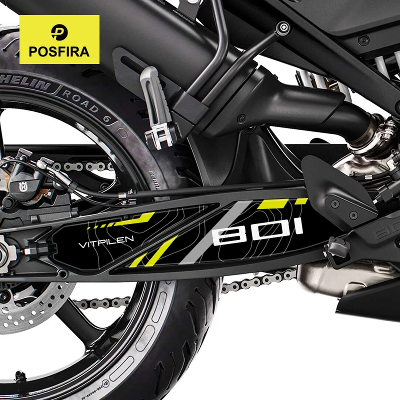 POSFIRA Motorcycle Swingarm Sticker 3D Epoxy Resin Decals for Husqvarna Vitpilen 801 2025 Vitpilen801 Swing Arm Accessories