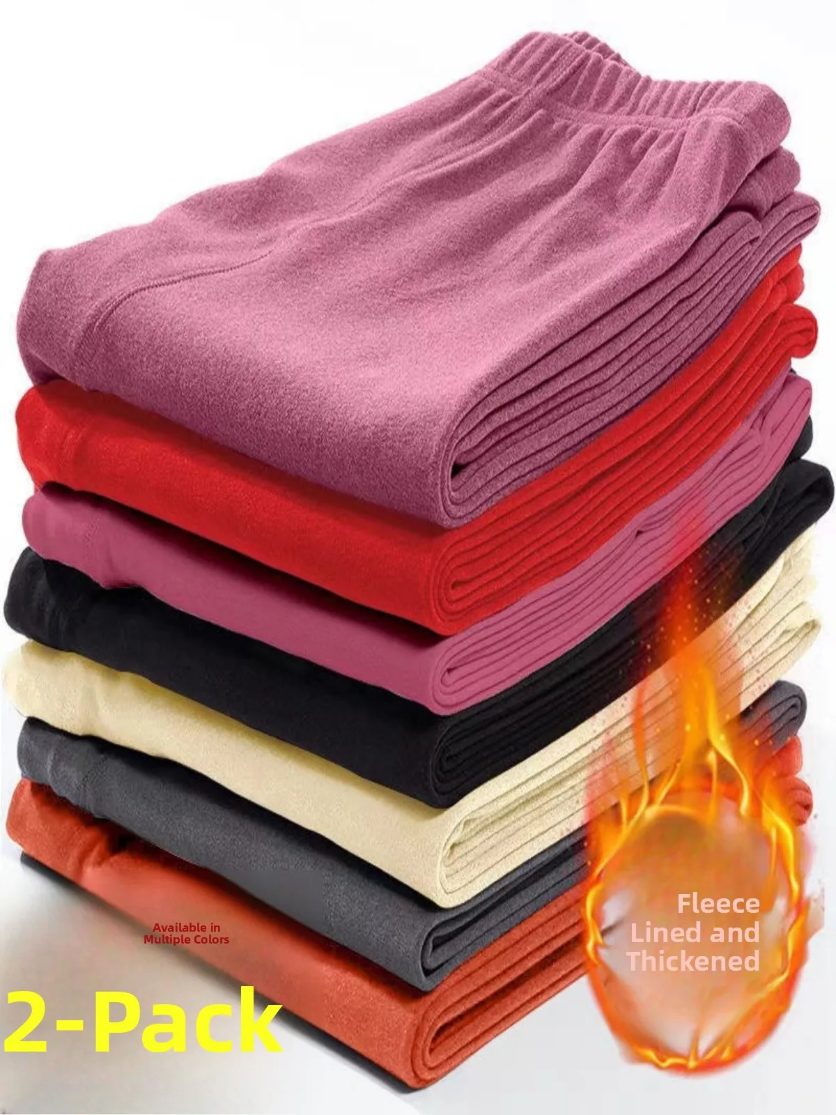 Women's Slim Fit Autumn Winter Pants Casual Warm Trousers Inner Wear Base Layer Pants Comfortable Polyester Fiber Long Pants