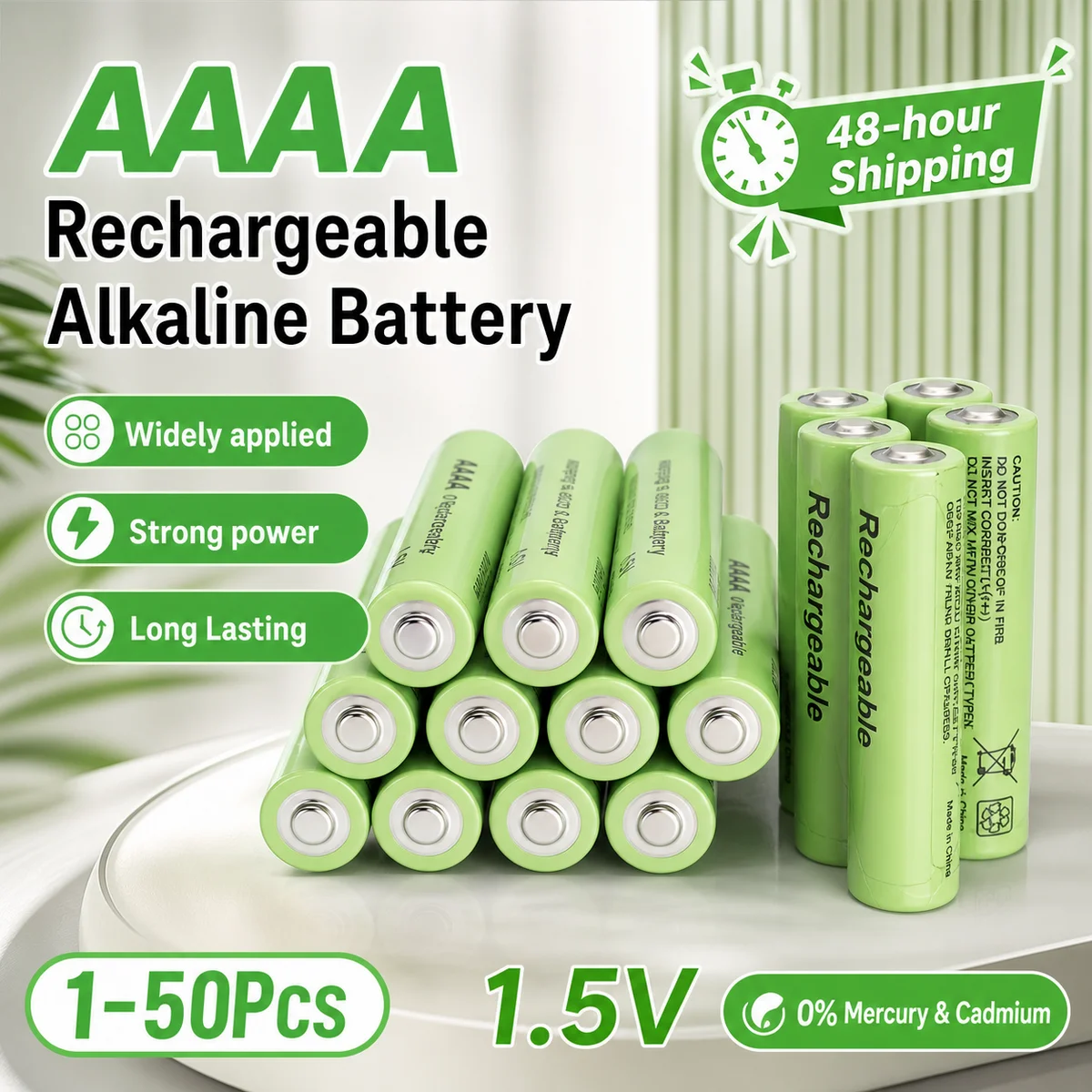 Rechargeable Alkaline Battery 1.5V AA 3800mAh AAA 3000mAh High Capacity for Home Office Daily Use Devices