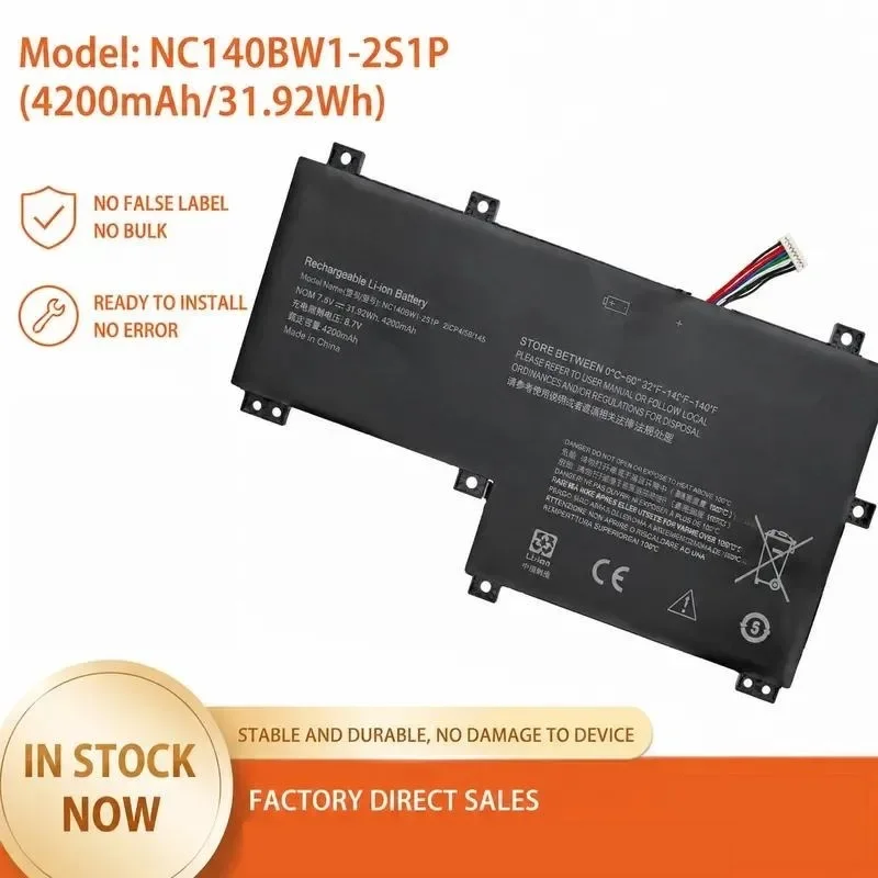 [NEW] 7.6V 31.92Wh NC140BW1-2S1P for 0813002 Laptop Battery for Lenovo for IdeaPad 100S-14IBR Battery