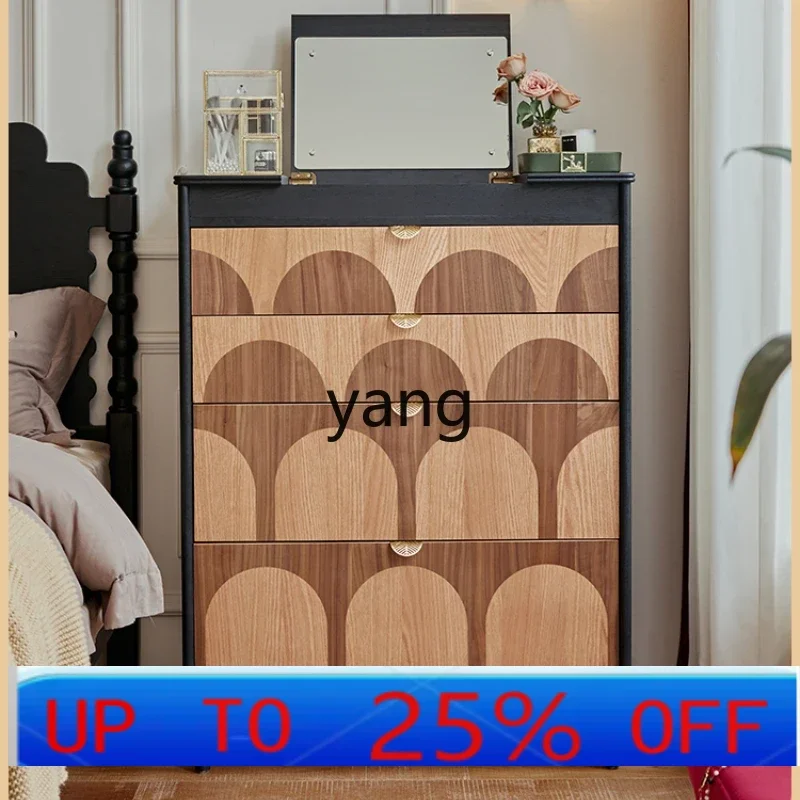 

LH retro style solid wood dressing cabinet solid wood locker drawer cabinet