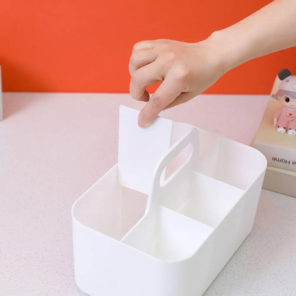 

Desktop Space Saving Marker Holder Divided Slot Large Capacity Storage Box Plastic Countertop Cosmetic Storage Basket Organizer