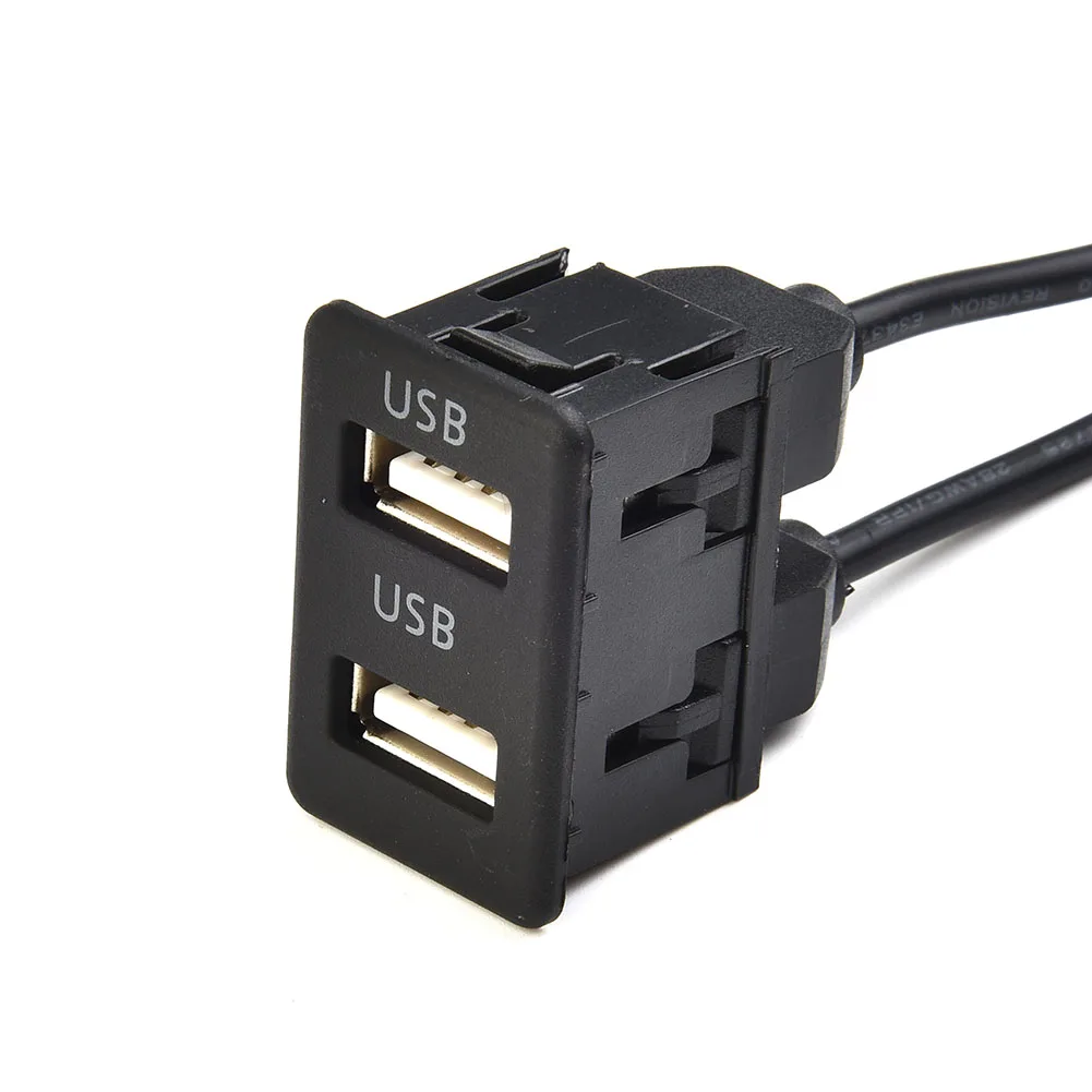 

Extension Cable Adapter High Quality 1M Car Dash USB Port Extension Adapter Cable Dual Connector for Audio and Charging