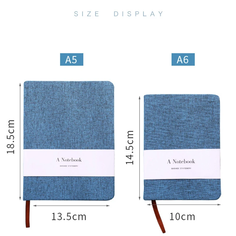 Fabric Cloth Cover Notebook A5 A6 Mixed Blank Lined Pages 132 Sheets Diary Planner Student Office Stationery Hand Account