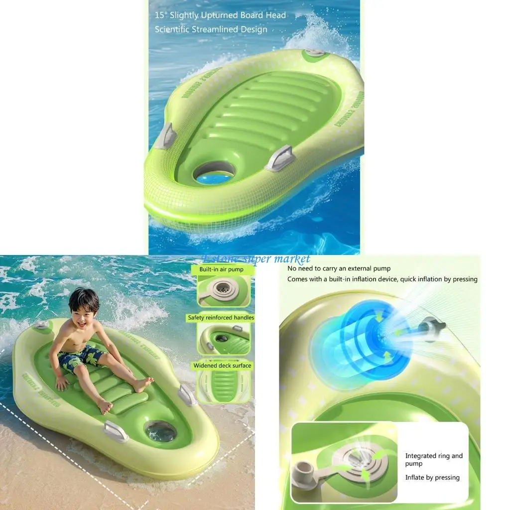 

090b легкий насос плавучий коврик для детей с армированными краями Vibrant Color Water Activity