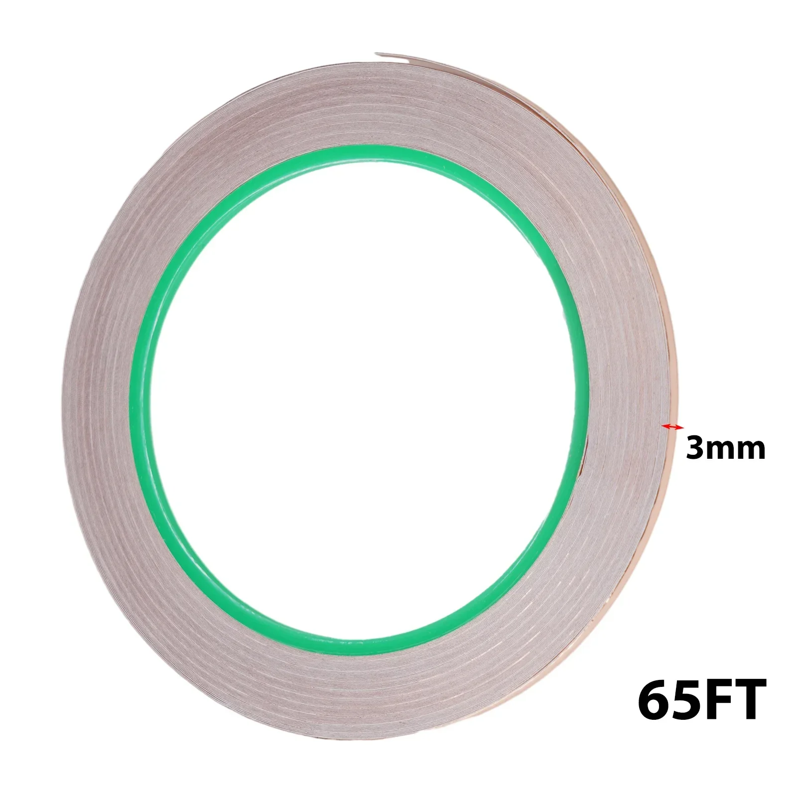 20M/65FT Copper Foil Tape Single Side Conductive Shielding Tapes Snail Tape Stain Glass Appliance Copper Tape 3/5/6/8/10mm