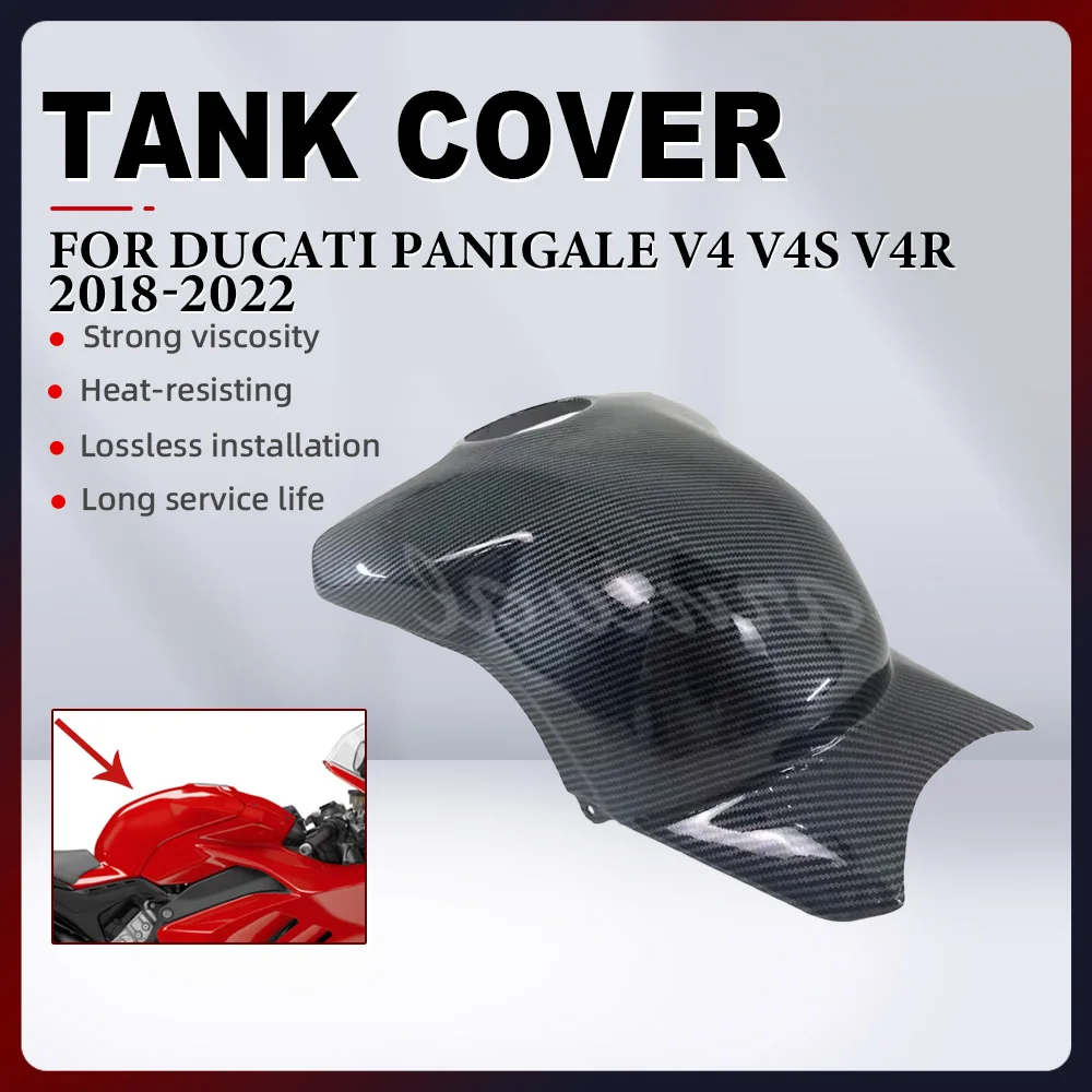 

Motorcycle Carbon Paint Fuel Tank Cover Protection Tank Cap Fairing For Ducati Panigale V4 V4S V4R 2018-2022 ABS Fuel Tank Cap