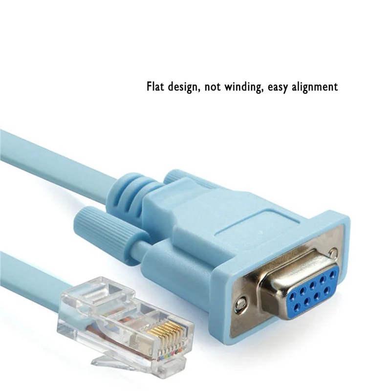 10X RJ45 Network Cable Serial Cable Rj45 To DB9 And RS232 To USB (2 In 1) CAT5 Ethernet Adapter LAN Console Cable