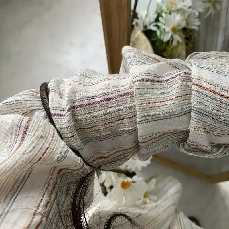 2024 vintage listrado camisas femininas moda coreana simples manga longa turn down collar blusa senhora do escritório casual solto fino topos