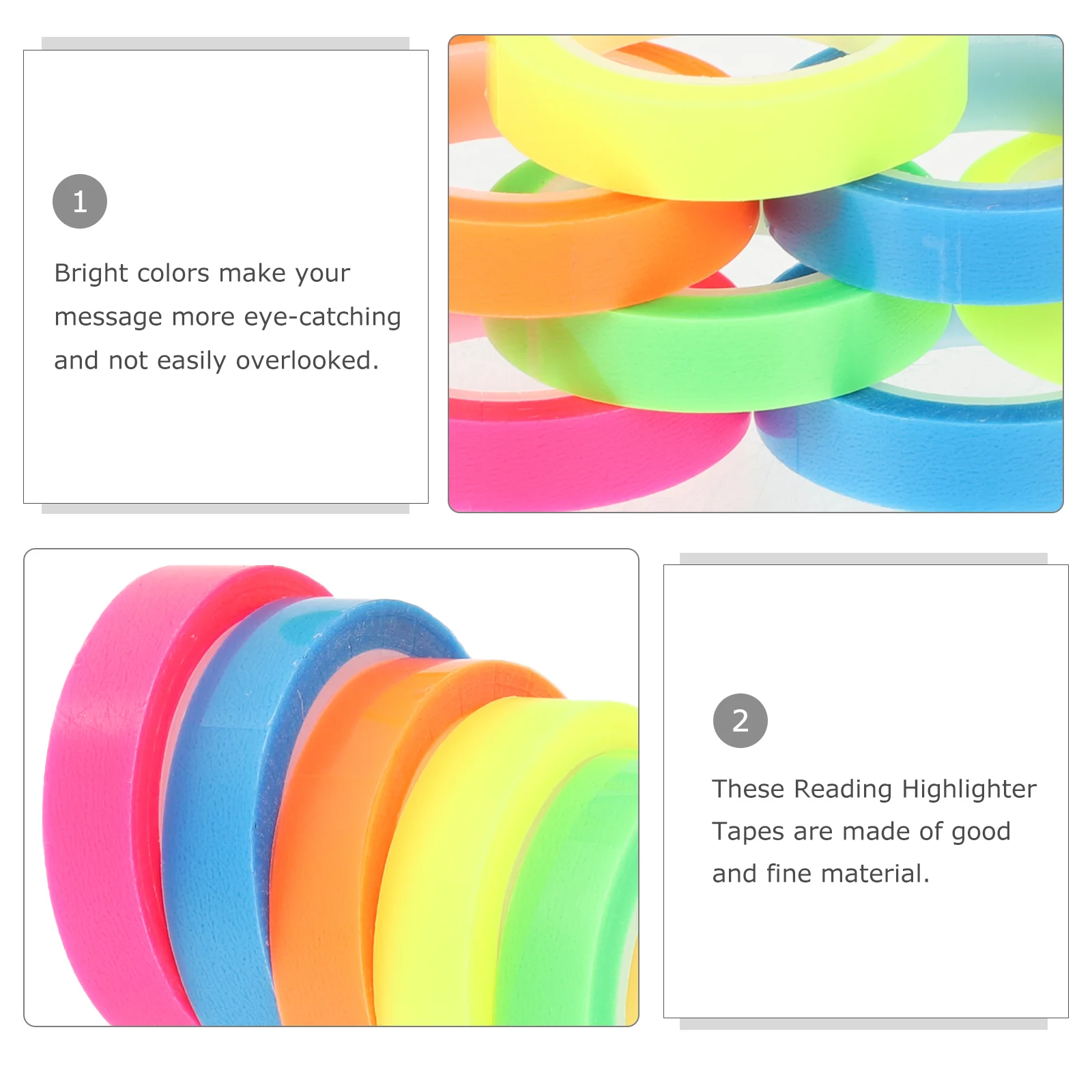 10 Rolls Waterproof Index Sticker Transparent Highlighter Tape Adhesive The Pet Long Tapes Page Tabs