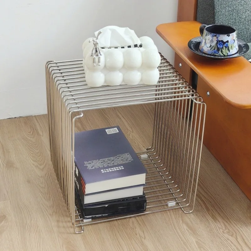 

Modern simple stainless steel line edge few creative combination DIY medieval corner few