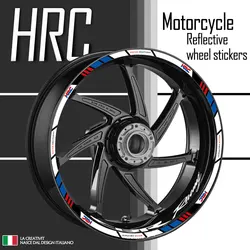 Adesivo de roda reflexiva para motocicleta, decalques, Rim Stripe Tape, dentro do Hub, HRC CBR150R, CBR600RR, CBR1000RR