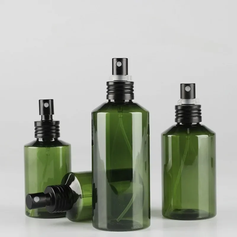 Botellas de Spray de 50-200 ML, botella de vidrio dividida portátil, recargable, marrón oscuro, contenedor de cosméticos de viaje con tapa, botella de Perfume