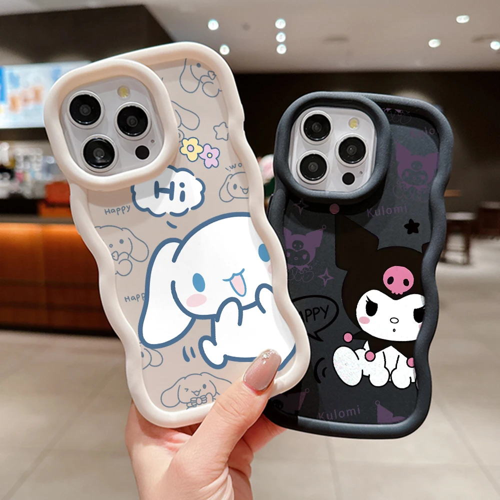 Hello Kitty Cinnamoroll Phone Case for Samsung Galaxy A55 A54 A53 A52 A51 A50 A34 A33 A32 A23 A16 A14 A12 4G 5G Wave Candy Cover