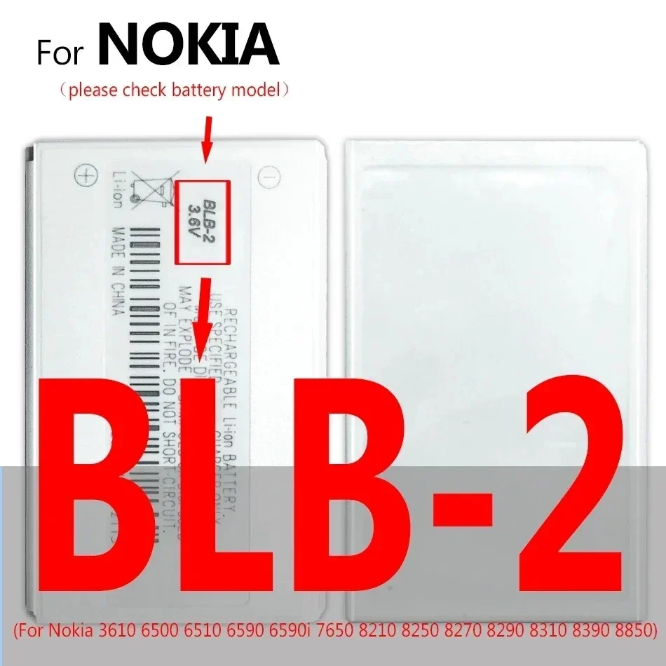 BLC-2 BLB-2 BLD-3 BL-4C BL-5C Battery For Nokia 1200 2100 3200 3300 6220 6610 7210 7250 3310 3330 3410 3510 5510 3530 3335 BLD 3