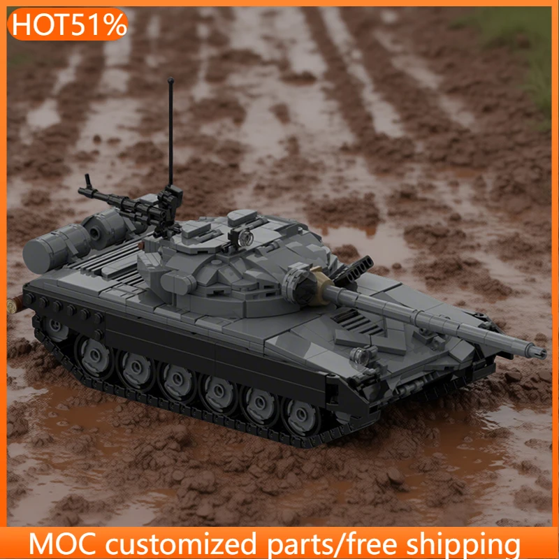 688 pièces – Modèle de char militaire TMOC-72 Ural MOC – Blocs de construction modulaires personnalisables – Briques populaires et simples – Jouet de bricolage pour enfants – Cadeaux de vacances