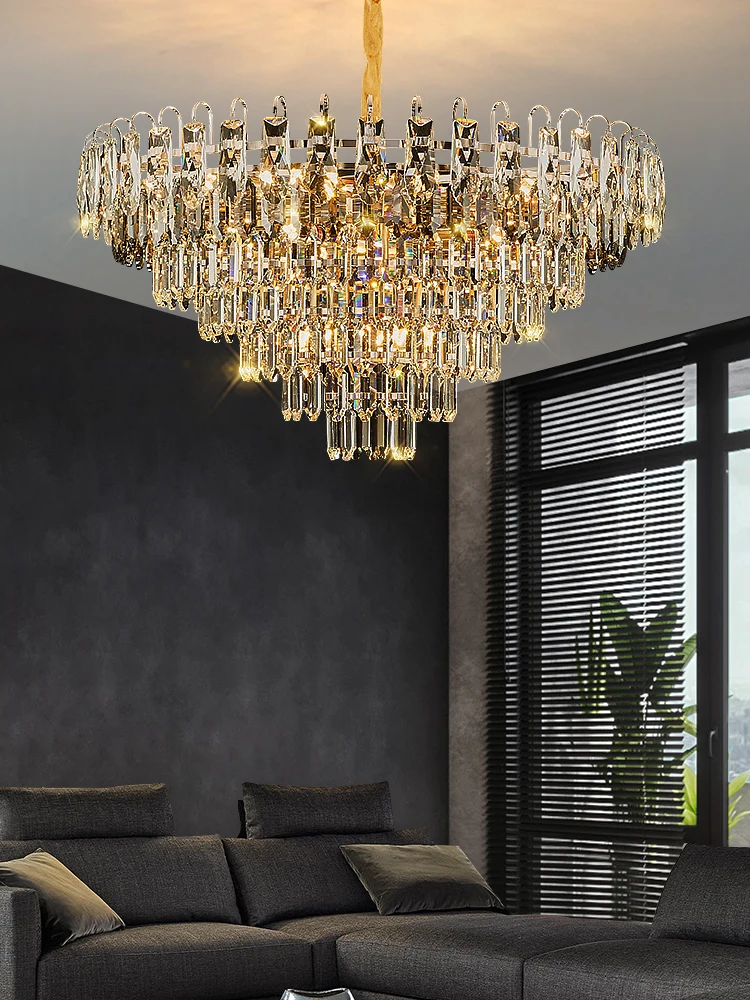 Plafonnier LED suspendu en cristal en forme de coquille, design moderne, luminaire décoratif de plafond, idéal pour un salon, une salle à manger ou une chambre à coucher