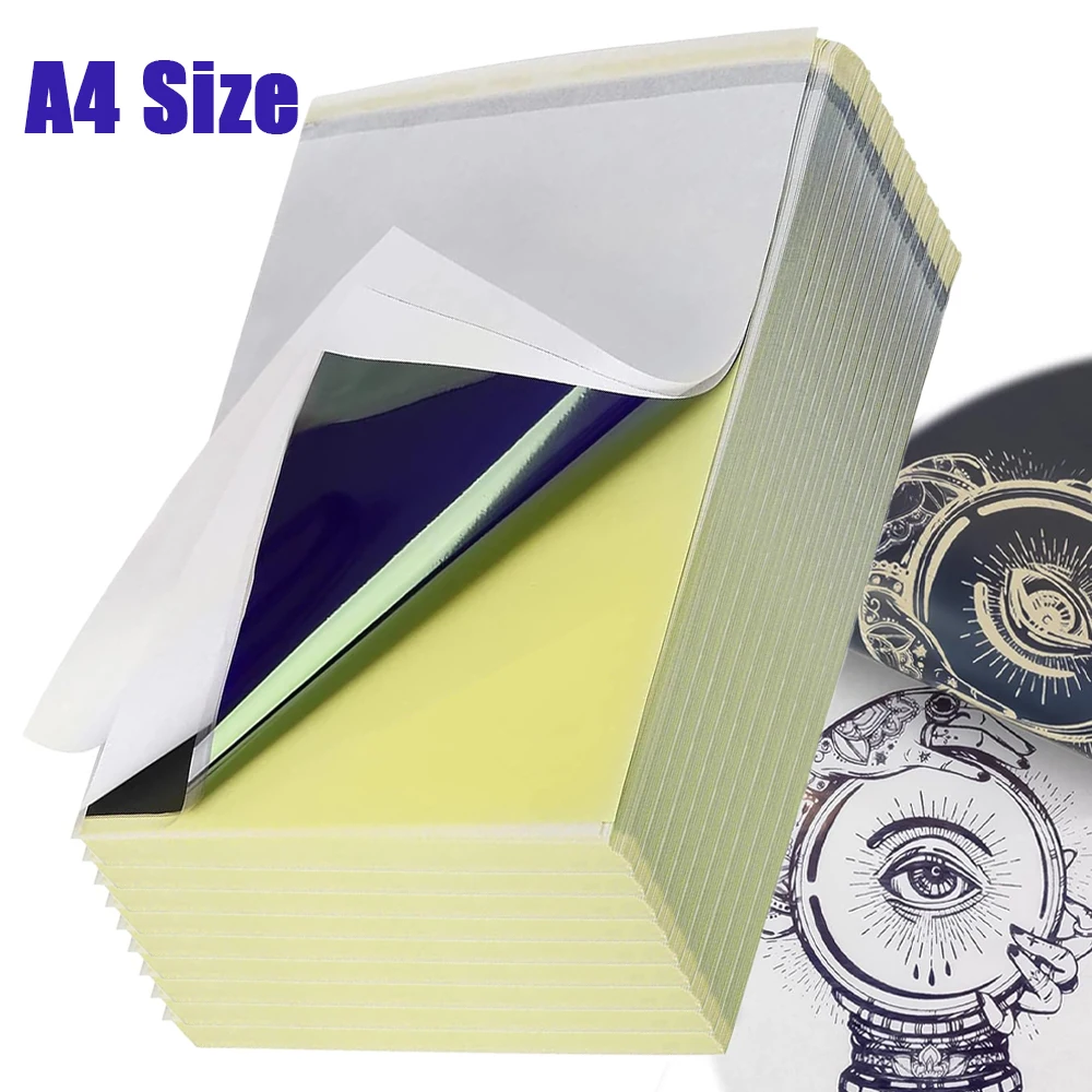 100/50/30/10/5PCS Tattoo Transfer Paper A4 Size Tattoo Stencil Paper Copy Thermal Paper for Printer Machine Tattoo Accessories